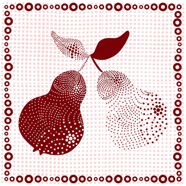 Pair of red pears — Stock Vector