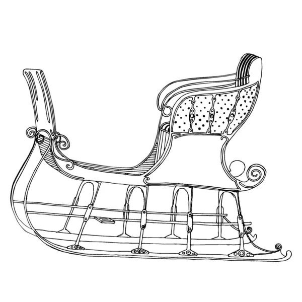 Old Santa´s sleigh — Stock vektor