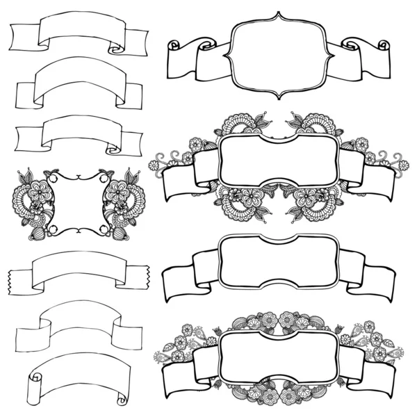 Ensemble de cadres et bannières — Image vectorielle