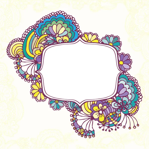 Floral frame template — Stock Vector