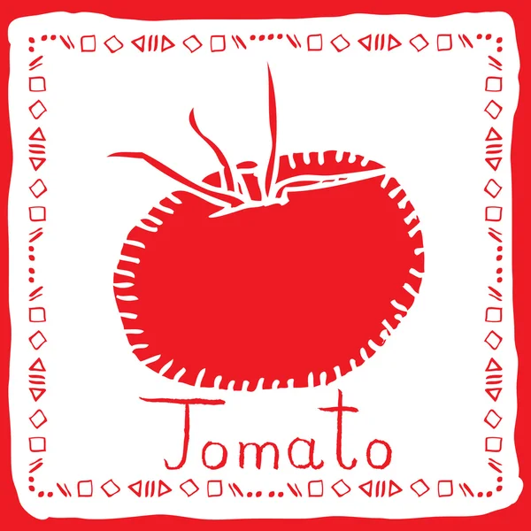 Label tomat - Stok Vektor