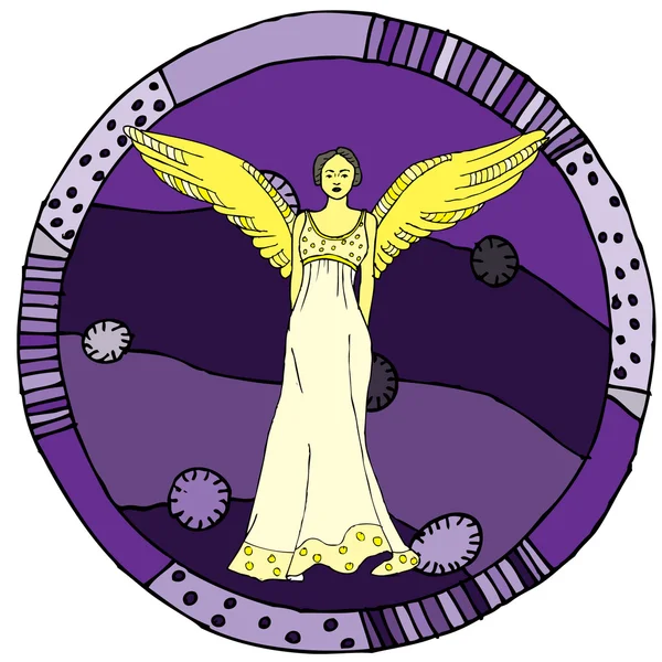 Jungfrun horoskop tecken — Stock vektor