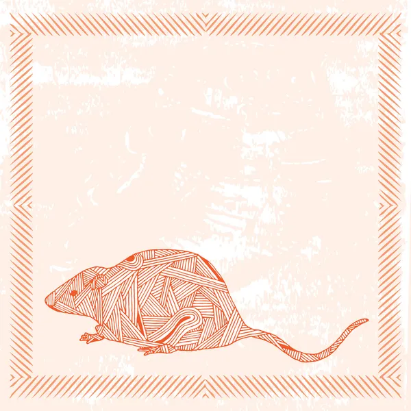 Rat zodiac sign — Stock Vector