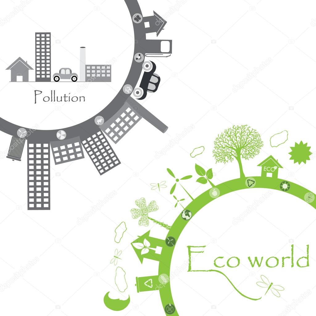 Eco world illustration