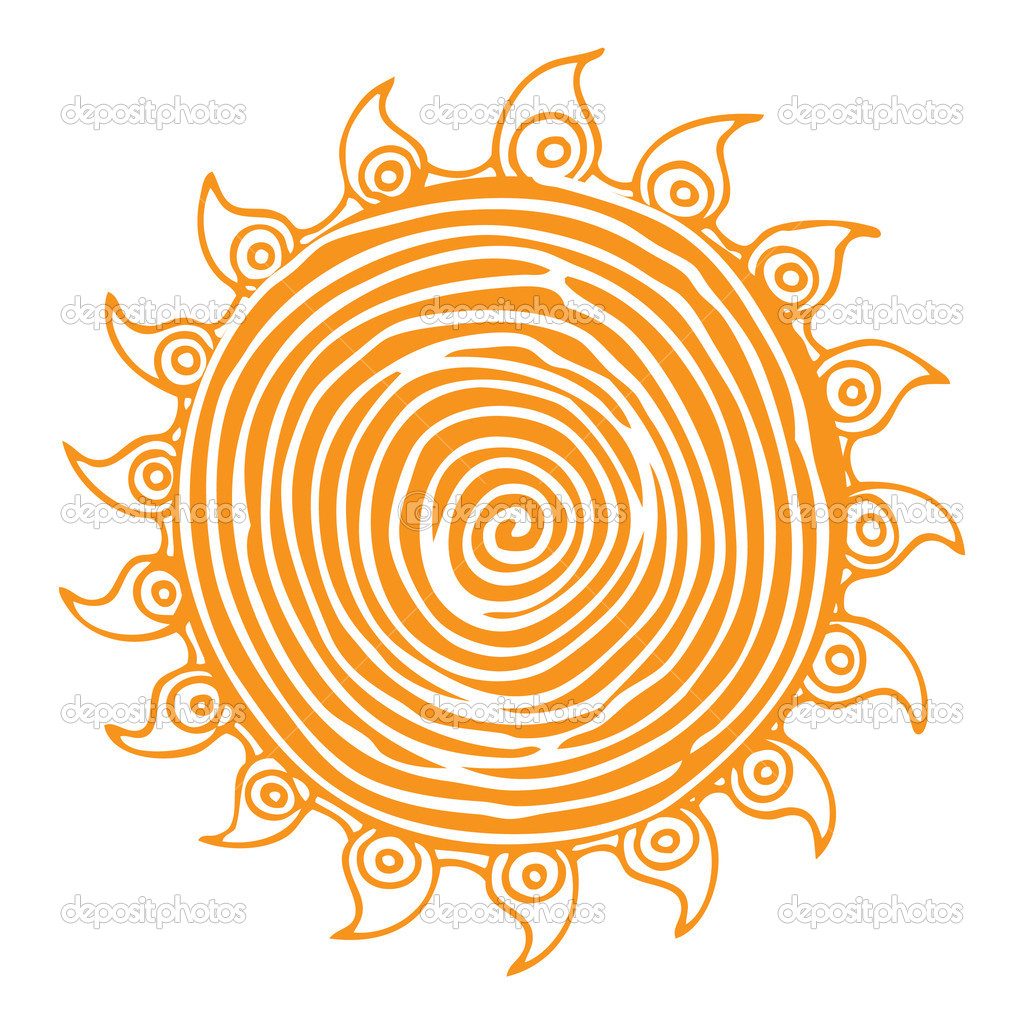 Sun illustration Stock Vector by ©zelena #18328739