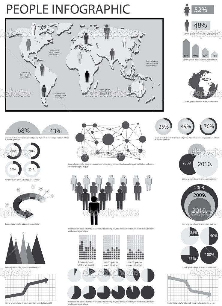 Human info graphic vector illustration