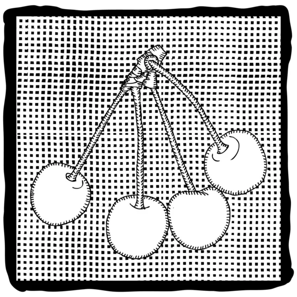 Ilustración de cereza — Vector de stock
