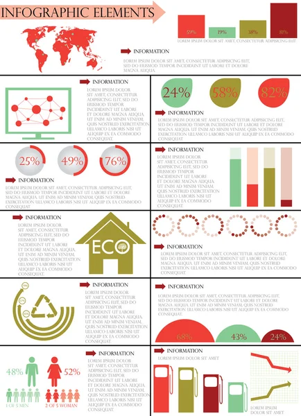 Información detallada ilustración vectorial gráfica — Vector de stock