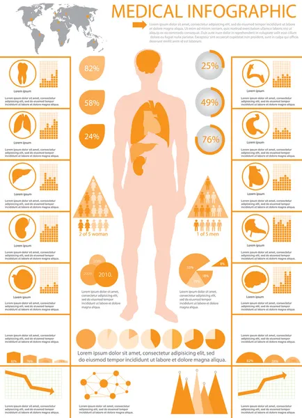 Gráficos de información médica . — Archivo Imágenes Vectoriales