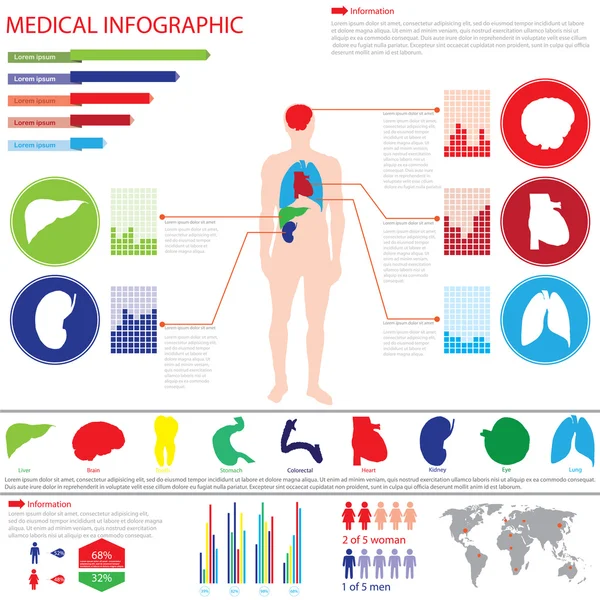 Medical info graphics — Stock Vector