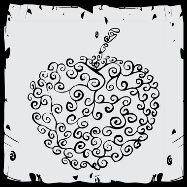 Vintage apple etiketi