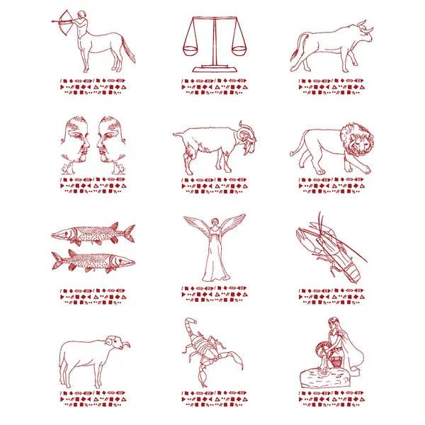 Horoscope collection — Stock Vector