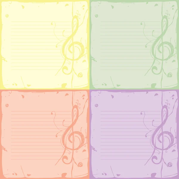 Muzikale achtergrond papier — Stockvector