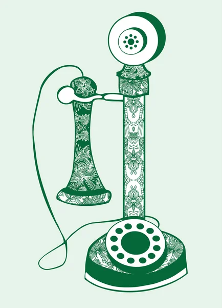 Vintage phone — Stock Vector