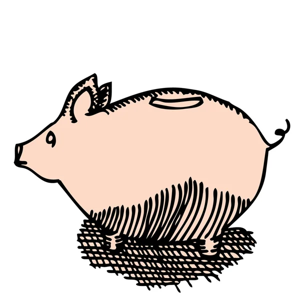 Illustration drôle de porc — Image vectorielle