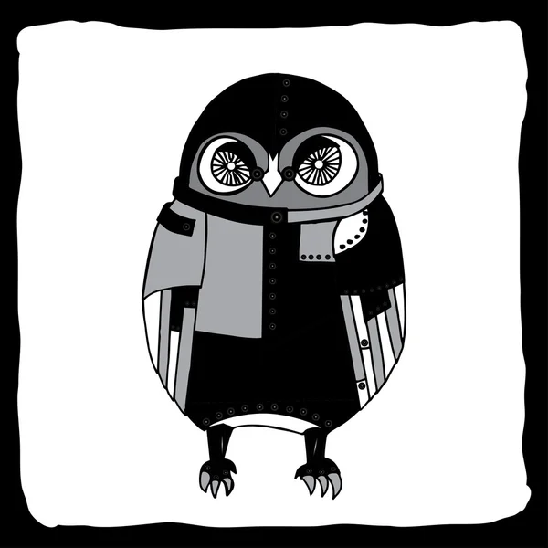 Hibou robotique — Image vectorielle