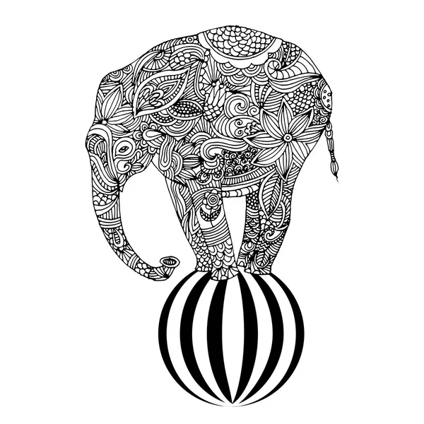 Elephant illustration — Stock Vector