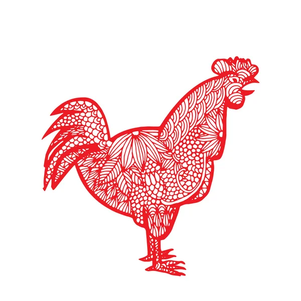 Gallo-zodíaco chino — Archivo Imágenes Vectoriales