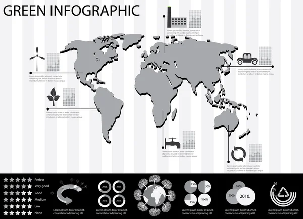 Ecologie info graphics collectie — Stockvector