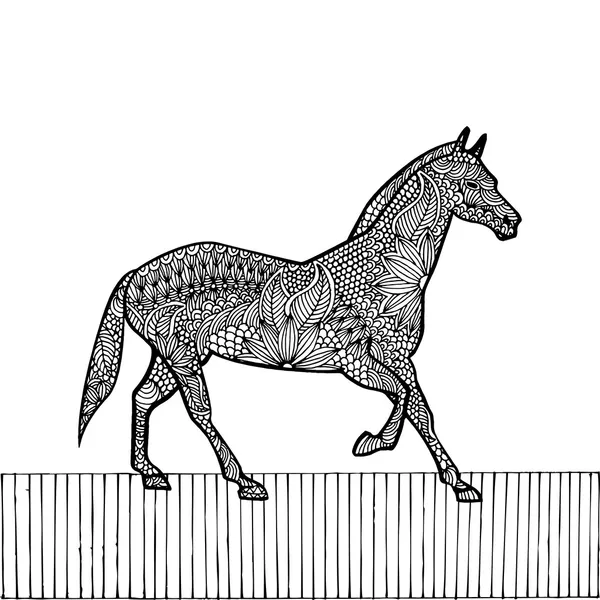 Ilustração do cavalo — Vetor de Stock