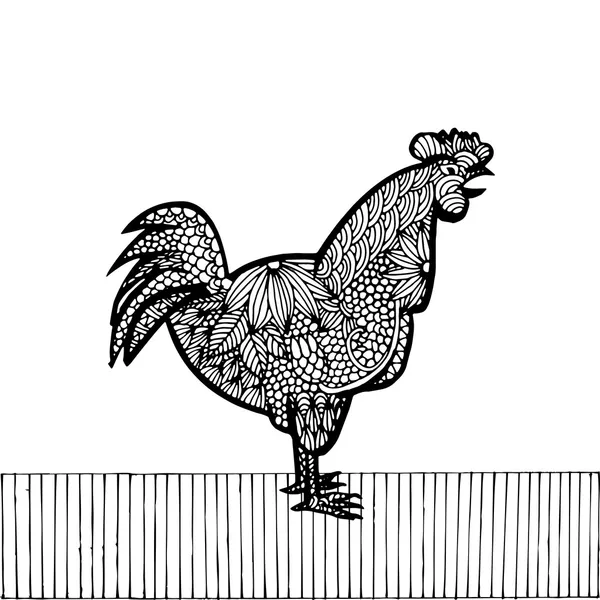 Gallo ilustración — Vector de stock