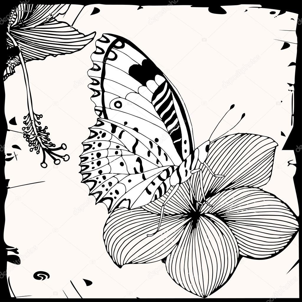 Butterfly On Flower Stock Vector Image By C Zelena Butterfly On Flower Stock Vector Image By C Zelena