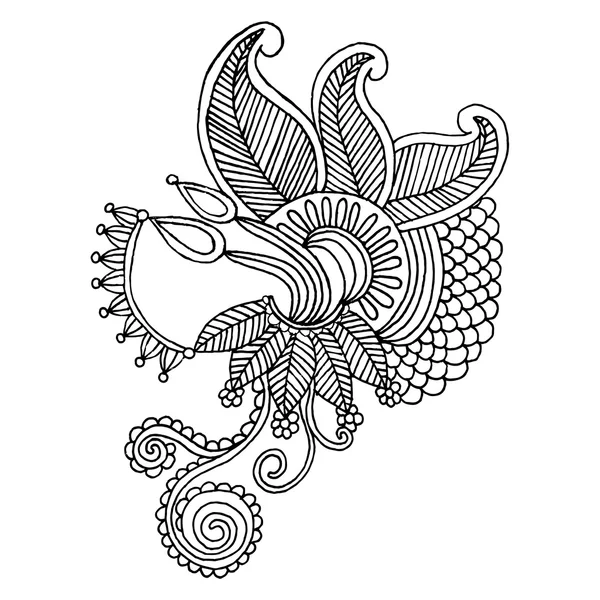 Neckline embroidery design — Stock Vector