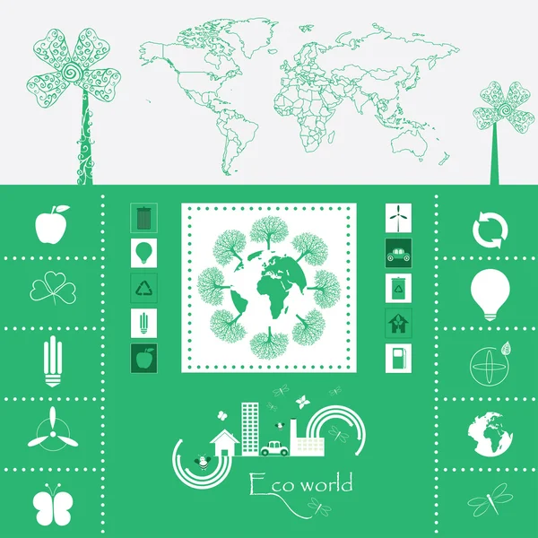 Eco info graphique — Image vectorielle
