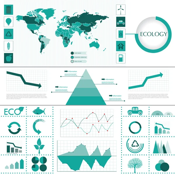 Eco info grafika — Stockový vektor