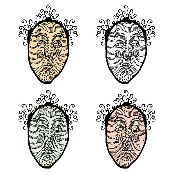 Variations de masque — Image vectorielle