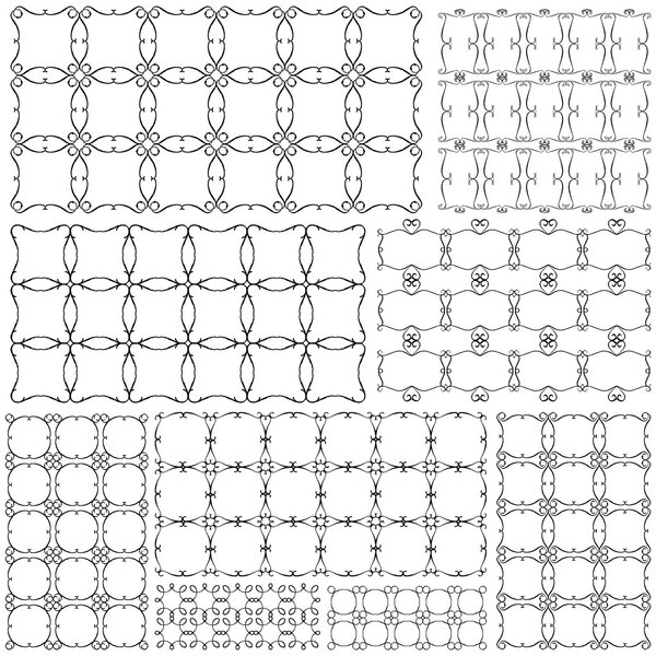 Wrought-iron - separate cubes patterns