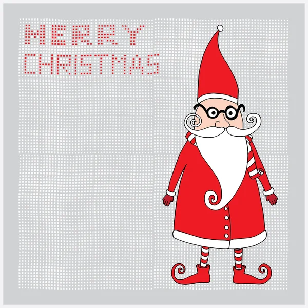 Feliz Natal Papai Noel cartão — Vetor de Stock