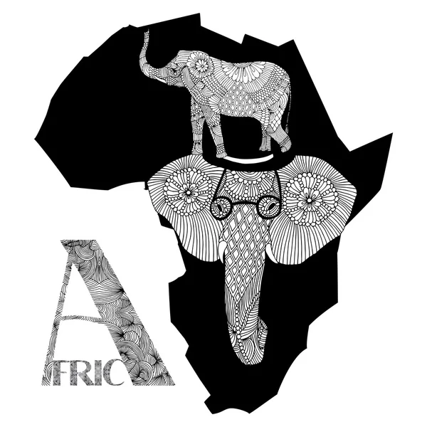 Africa card — Stock Vector