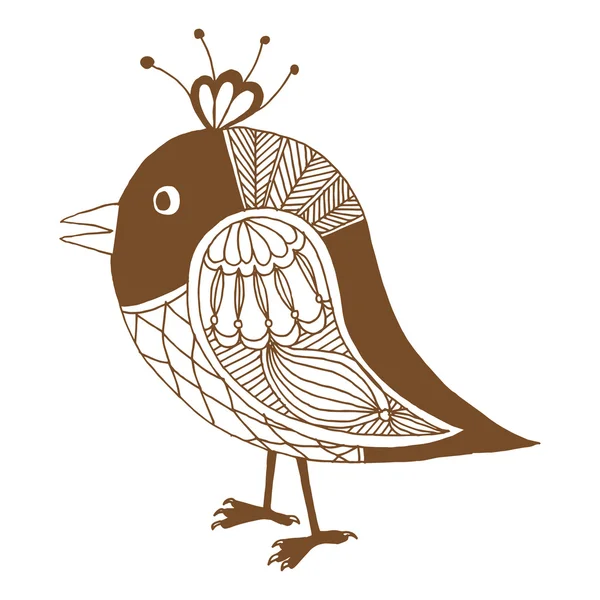 Kleiner brauner Vogel — Stockvektor