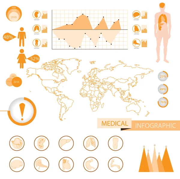 Informazioni mediche grafiche — Vettoriale Stock