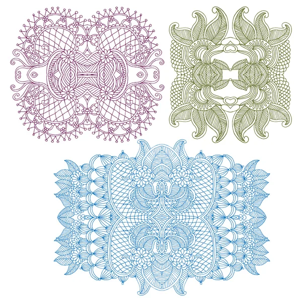 Broderie motif carré — Image vectorielle