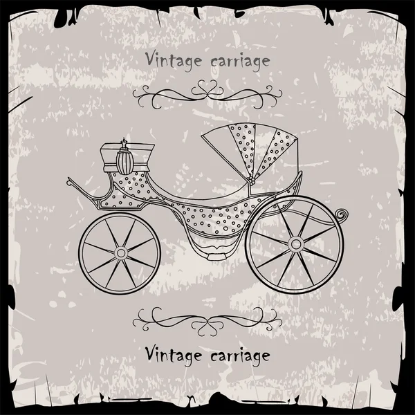 Vintage carriage — Stock Vector