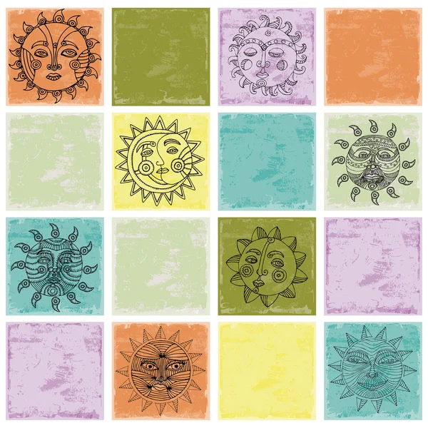 Set de ilustración del Sol — Archivo Imágenes Vectoriales