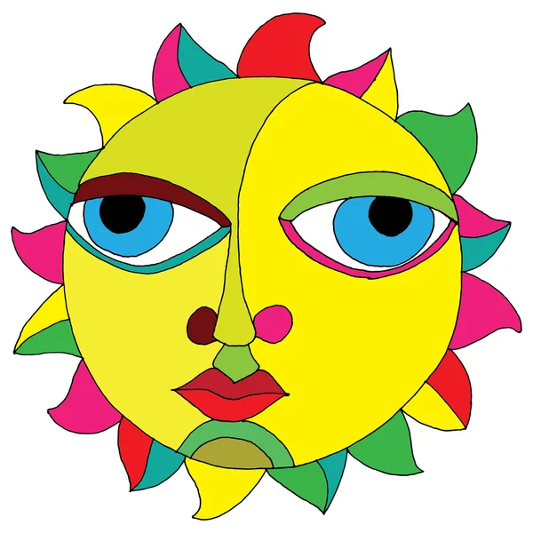Ilustrace slunce — Stockový vektor
