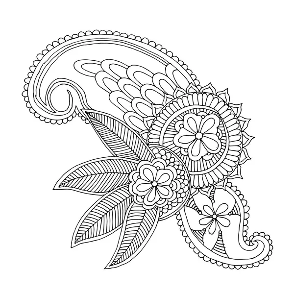Patrón floral bordado — Archivo Imágenes Vectoriales