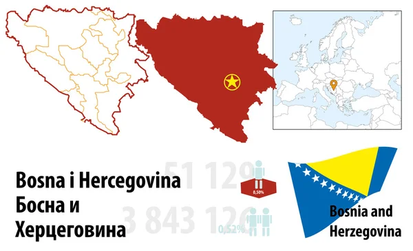 Bosnia y Herzegovina — Vector de stock