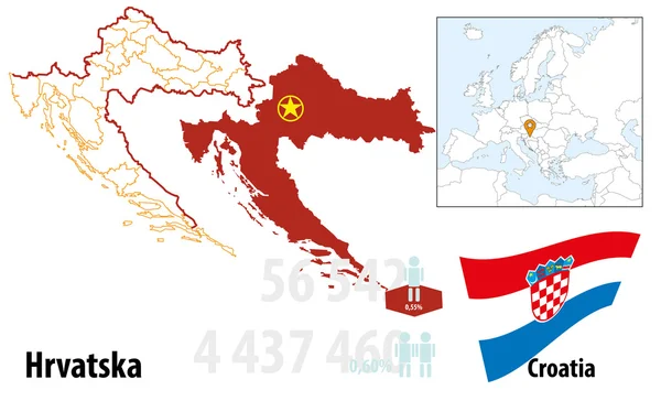 Kroatien — Stock vektor