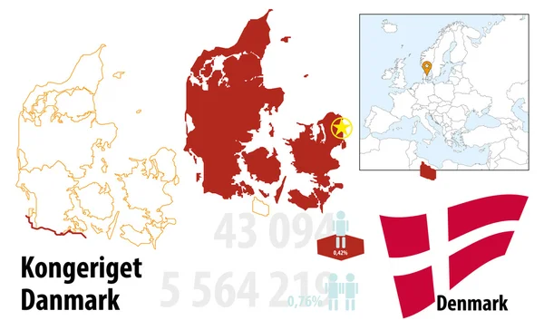 Danimarka — Stok Vektör