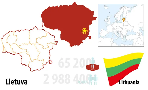 LITVA — Stockový vektor