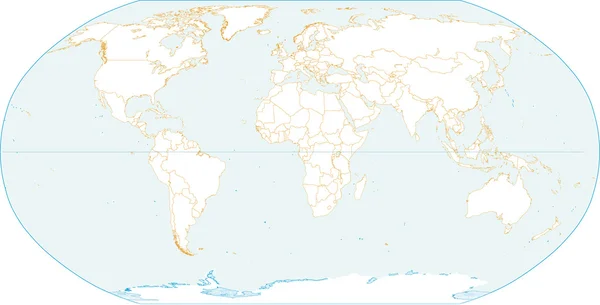 Чистий світ карта Стоковий вектор