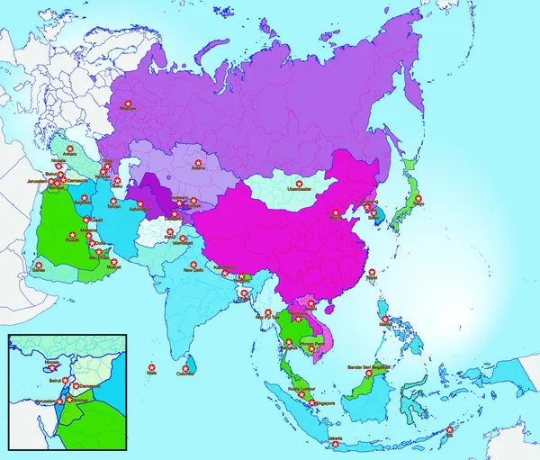 onların iller ile Asya ülkeleri