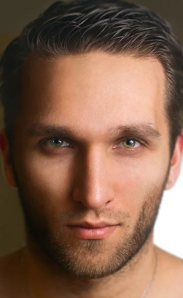 stüdyoda poz seksi bir adam portresi kapatın