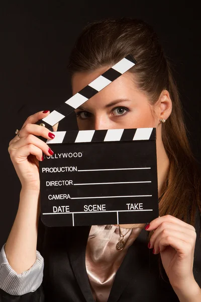 stüdyoda poz güzel bir kadın portresi