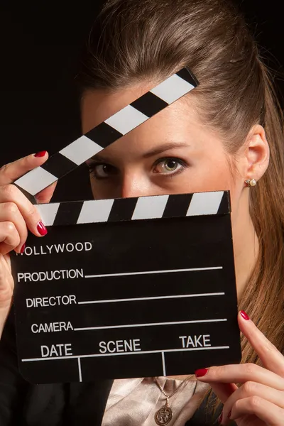 stüdyoda poz güzel bir kadın portresi