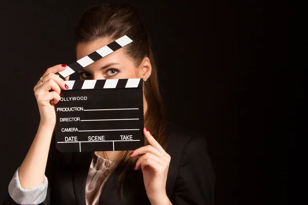 stüdyoda poz güzel bir kadın portresi